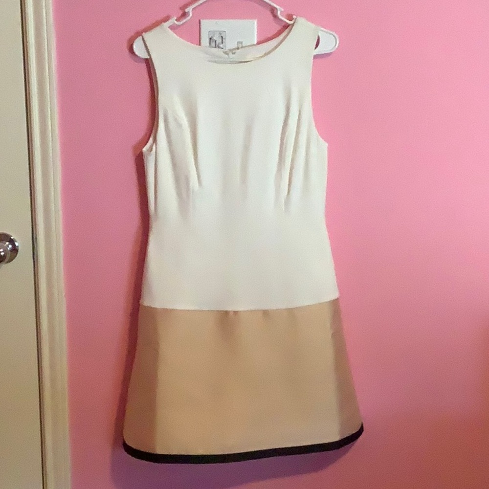 Anthropologie Maeve Jersey and Matte Satin Drop-waist Dress Size 10 NWT